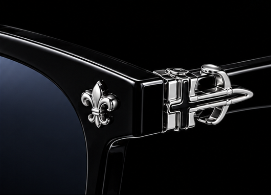 STUDS BLACK GLASSES-SILVER EDITION