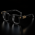 STUDS BLACK GLASSES-GOLD EDITION