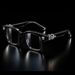 STUDS BLACK GLASSES-SILVER EDITION